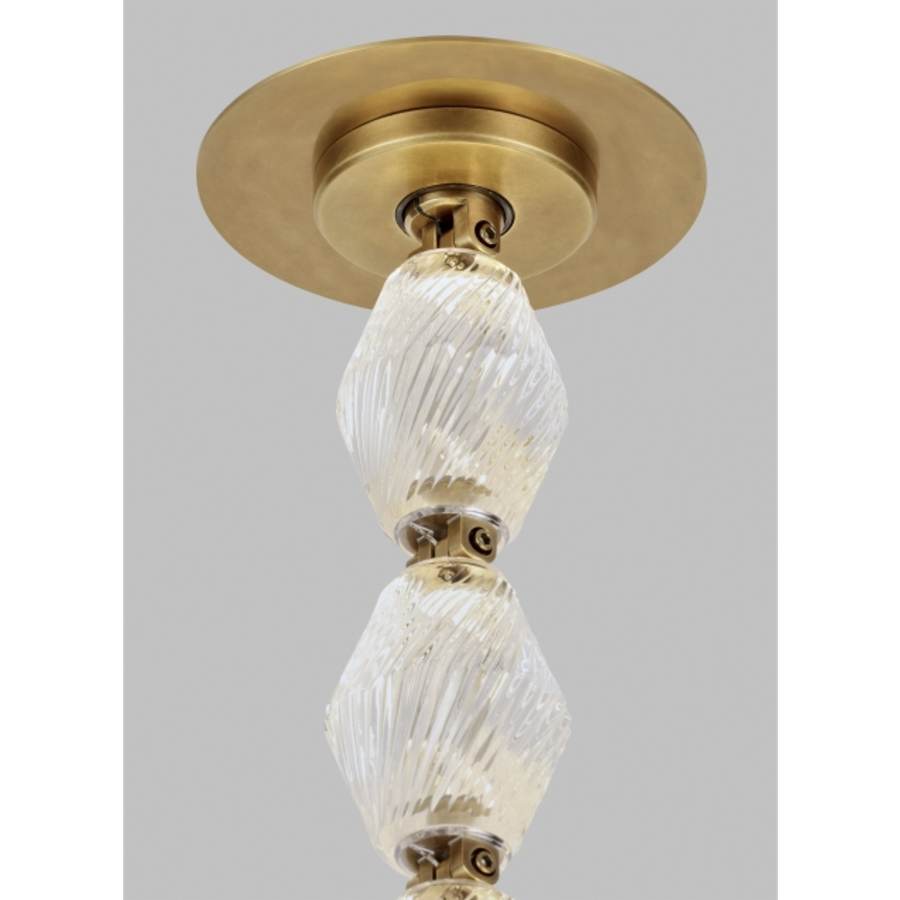 Visual Comfort Collier 2" Wide LED Crystal Abstract Chandelier