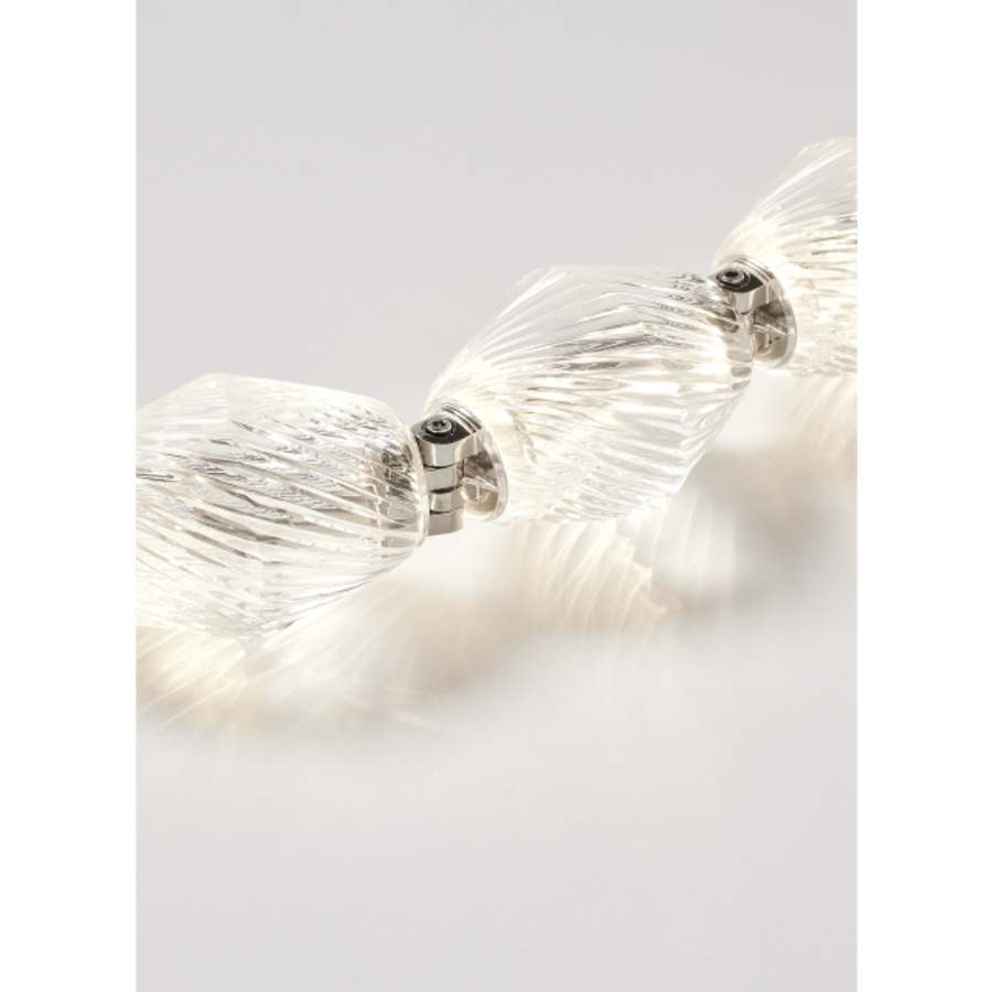 Visual Comfort Collier 2" Wide LED Crystal Abstract Chandelier