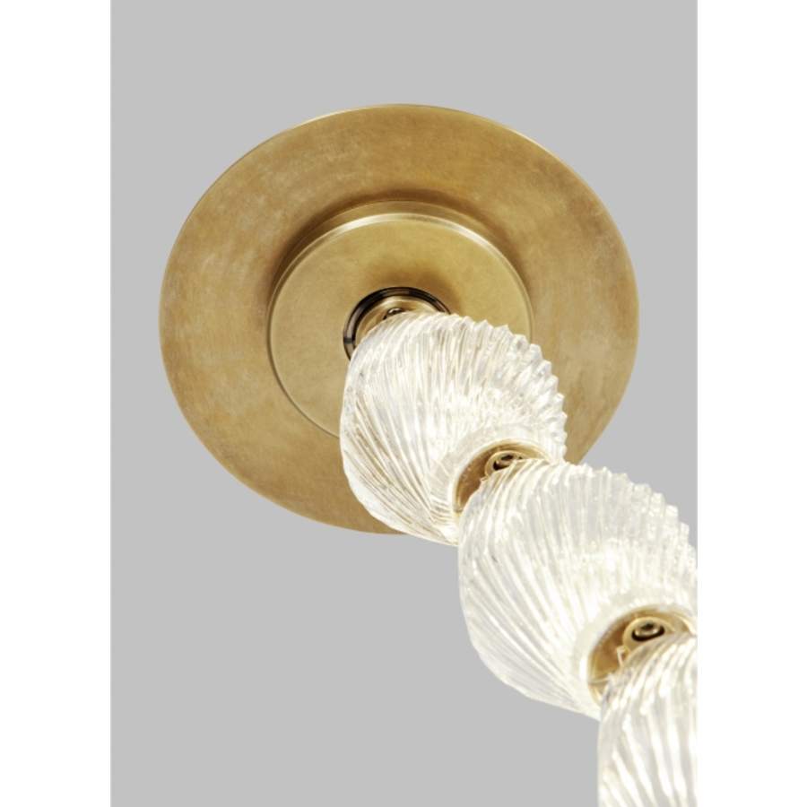 Visual Comfort Collier 2" Wide LED Crystal Abstract Chandelier