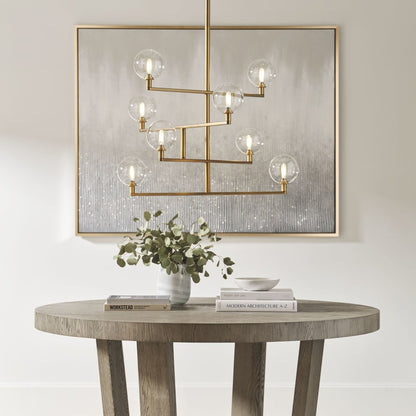 Visual Comfort Gambit 8 Light 35" Wide LED Chandelier with LED Bulbs Included