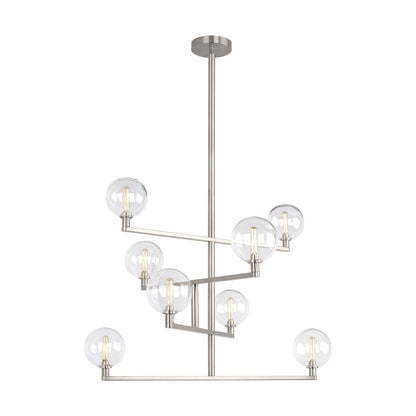 Visual Comfort Gambit 8 Light 35" Wide LED Chandelier with LED Bulbs Included
