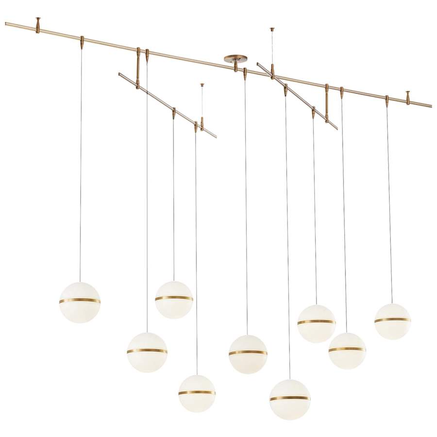 Visual Comfort Hanea 9 Light 96" Wide LED Linear Chandelier