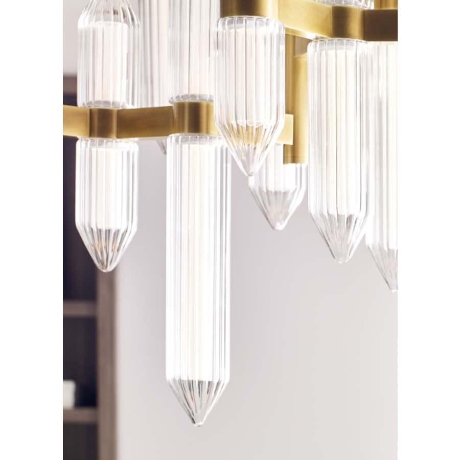 Visual Comfort Langston 12 Light 35" Wide LED Crystal Chandelier