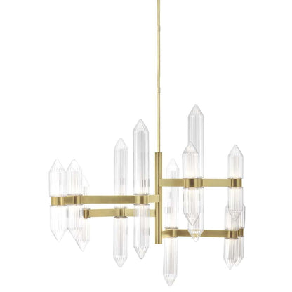 Visual Comfort Langston 12 Light 35" Wide LED Crystal Chandelier