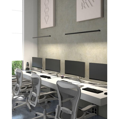 Visual Comfort Dyna 93-1/2" Wide Integrated LED Linear Chandelier with Remote Transformer