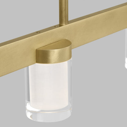 Visual Comfort Esfera 6 Light 60" Wide LED Linear Chandelier
