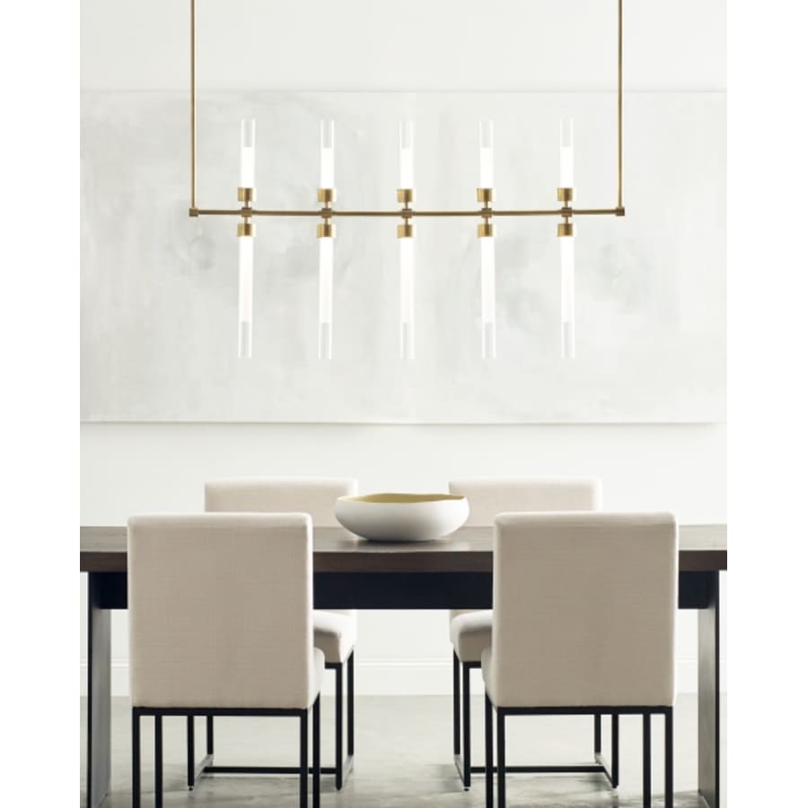 Visual Comfort Linger 10 Light 3" Wide LED Linear Chandelier