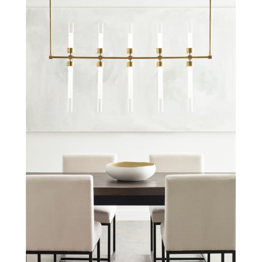 Visual Comfort Linger 10 Light 3" Wide LED Linear Chandelier