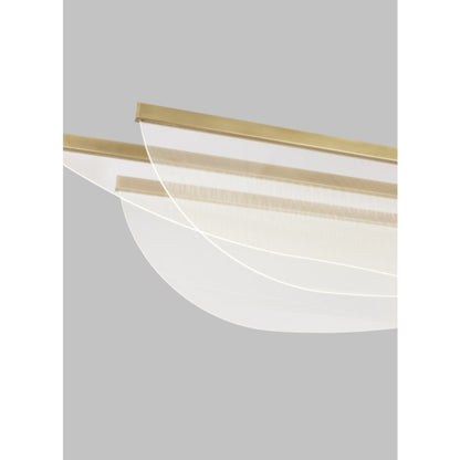 Visual Comfort Nyra 3 Light 72" Wide LED Linear Chandelier with Acrylic Diffuser