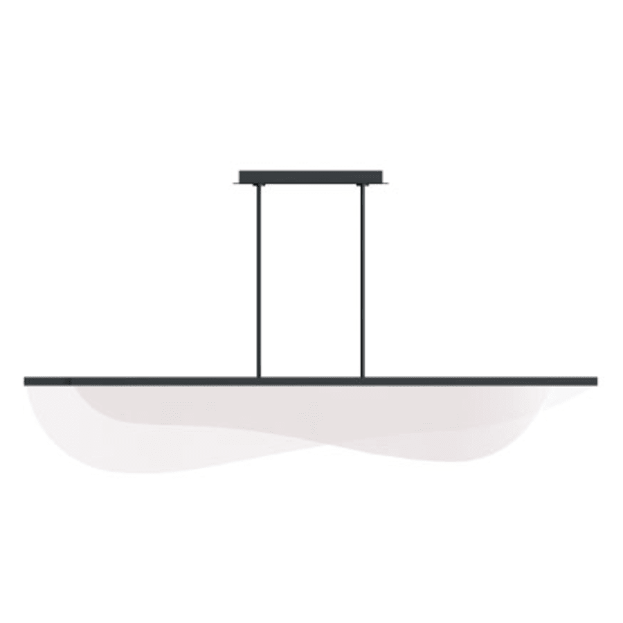 Visual Comfort Nyra 3 Light 72" Wide LED Linear Chandelier with Acrylic Diffuser
