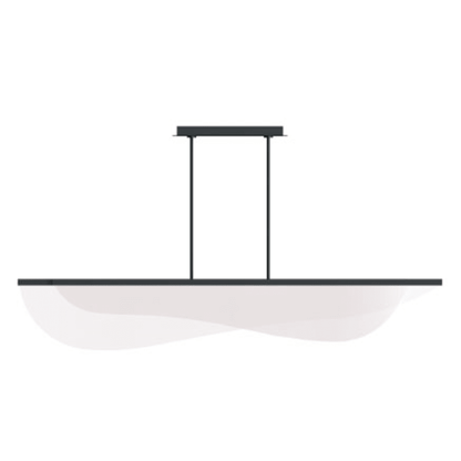 Visual Comfort Nyra 3 Light 72" Wide LED Linear Chandelier with Acrylic Diffuser