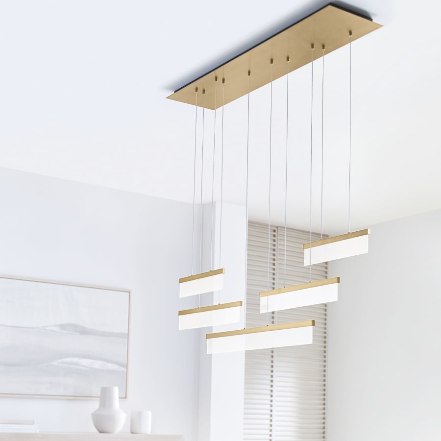 Visual Comfort Sweep 5 Light 58" Wide LED Linear Chandelier