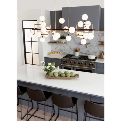 Visual Comfort Viaggio 25 Light 56" Wide Linear Chandelier