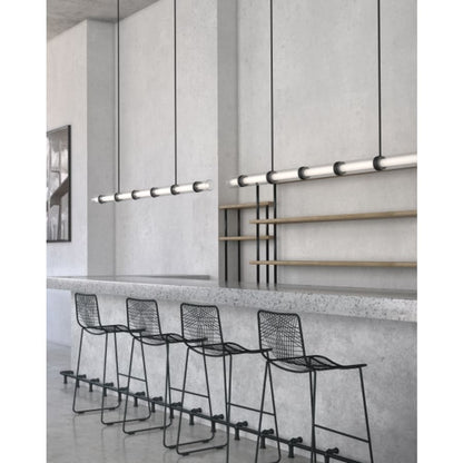 Visual Comfort Wit 7 Light 84" Wide LED Linear Chandelier