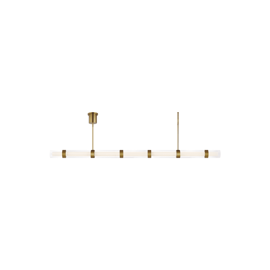 Visual Comfort Wit 7 Light 84" Wide LED Linear Chandelier