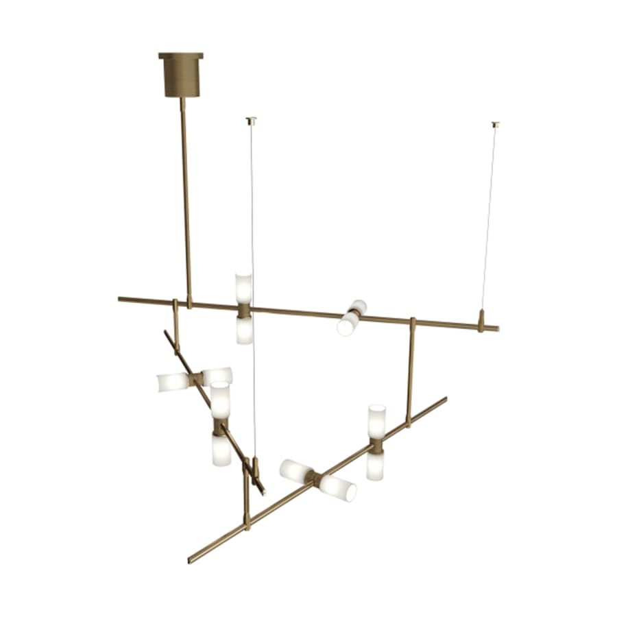 Visual Comfort ModernRail 48" Wide Integrated LED Linear Chandelier with Remote Transformer Canopy and Opal Glass Orb Shades