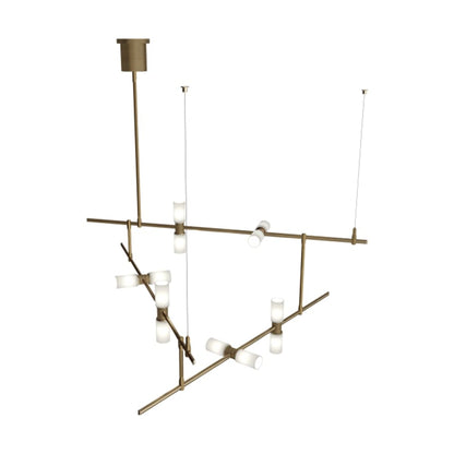 Visual Comfort ModernRail 48" Wide Integrated LED Linear Chandelier with Remote Transformer Canopy and Opal Glass Orb Shades