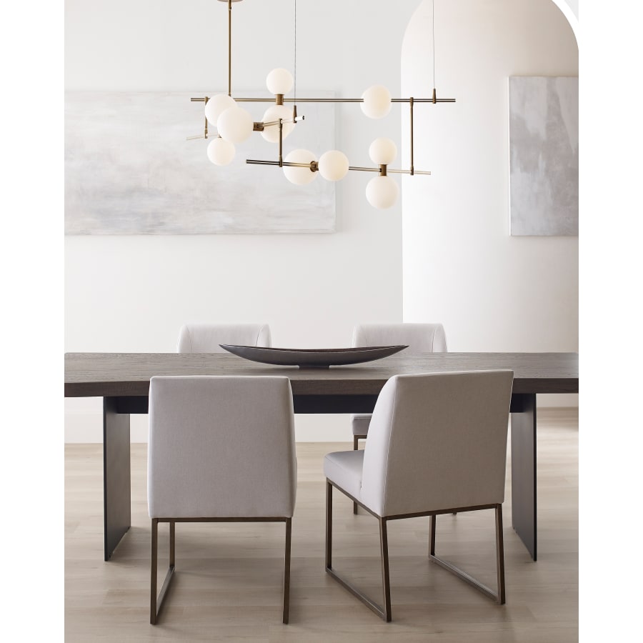 Visual Comfort ModernRail 48" Wide Integrated LED Linear Chandelier with Surface Transformer and Frosted Orb Shades