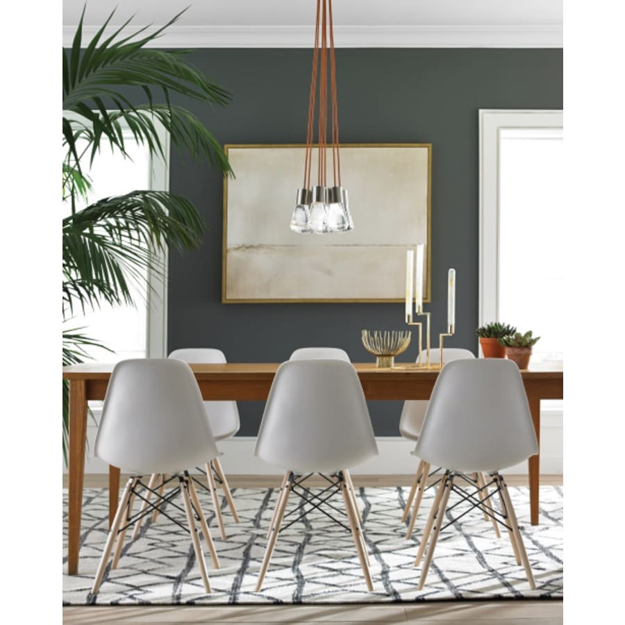 Visual Comfort Alva 3 Light 4" Wide LED Multi Light Pendant with Gray Cord - 3000K