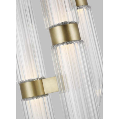 Visual Comfort Langston 11" Wide LED Crystal Multi Light Pendant