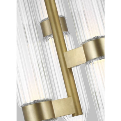 Visual Comfort Langston 11" Wide LED Crystal Multi Light Pendant