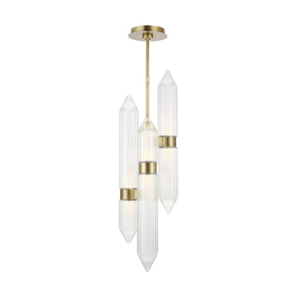 Visual Comfort Langston 11" Wide LED Crystal Multi Light Pendant