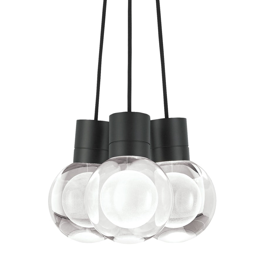 Visual Comfort Mina 3 Light 10-3/32" Wide LED Multi Light Pendant with a Clear Outer and Inner Etched Glass Spheres - 3000K