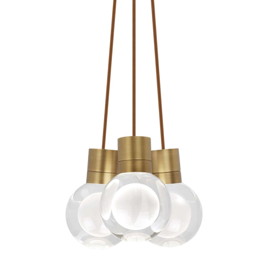 Visual Comfort Mina 9" Wide LED Natural Brass Multi Light Pendant