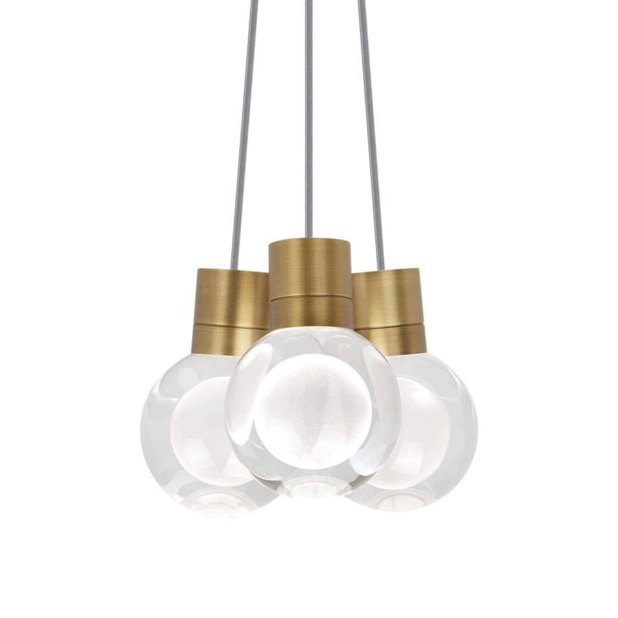 Visual Comfort Mina 9" Wide LED Natural Brass Multi Light Pendant