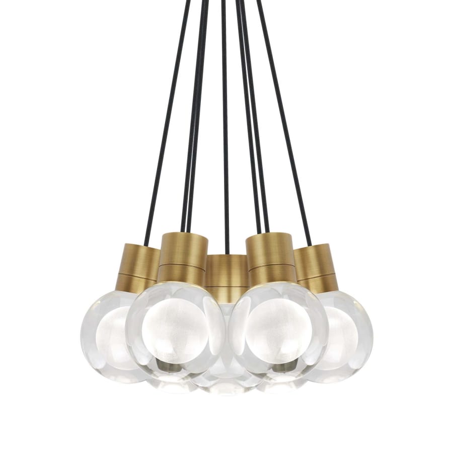 Visual Comfort Mina 14" Wide LED Natural Brass Multi Light Pendant