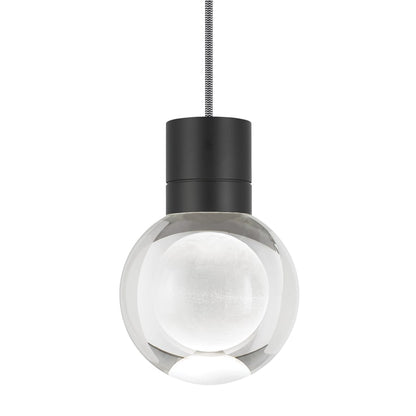 Visual Comfort Mina 7 Light 14" Wide LED Multi Light Pendant with Black and White Cord - 2200K