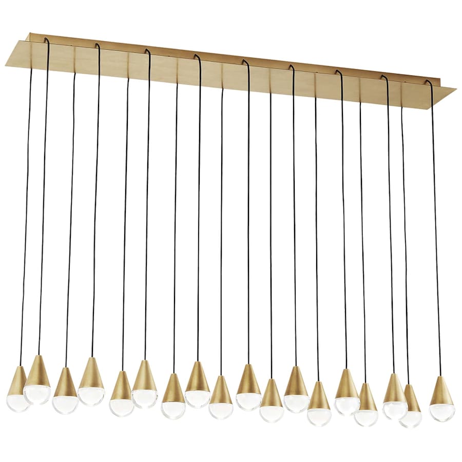 Visual Comfort Cupola 18 Light 11" Wide LED Crystal Linear Chandelier