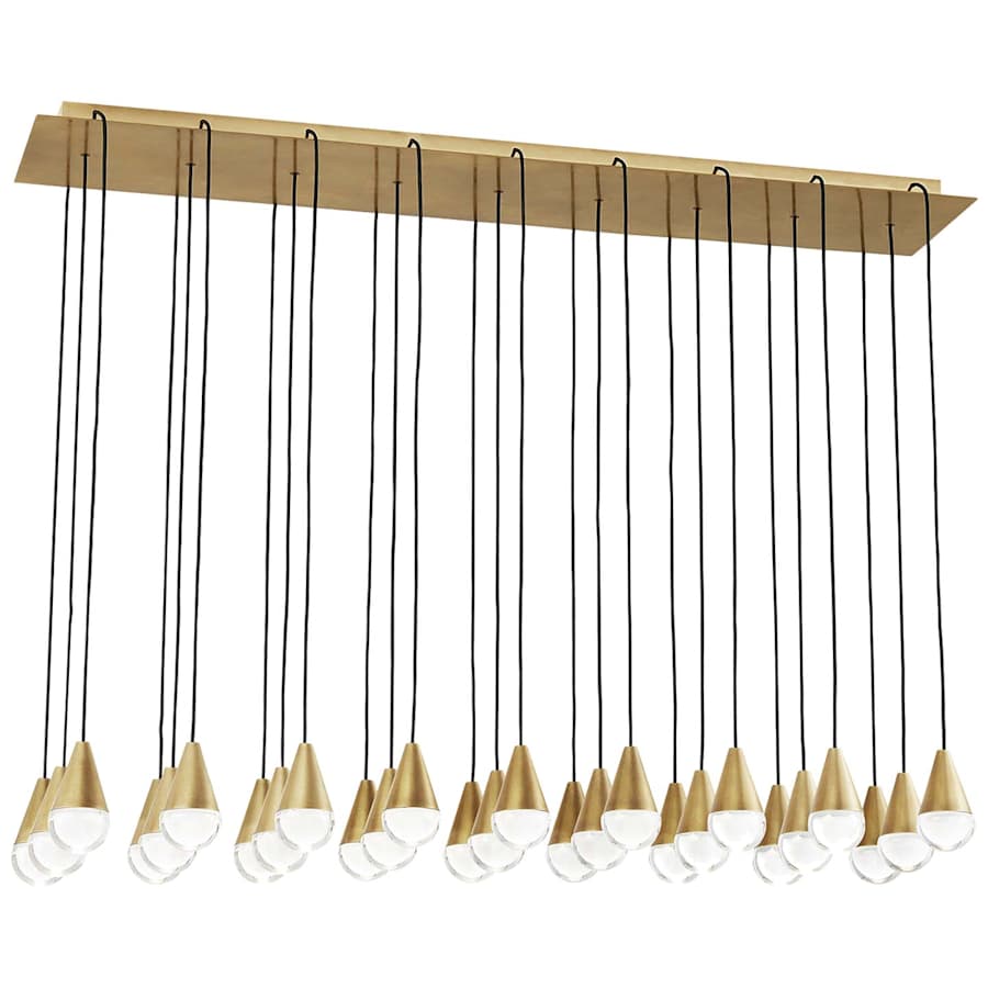 Visual Comfort Cupola 27 Light 13" Wide LED Crystal Linear Chandelier