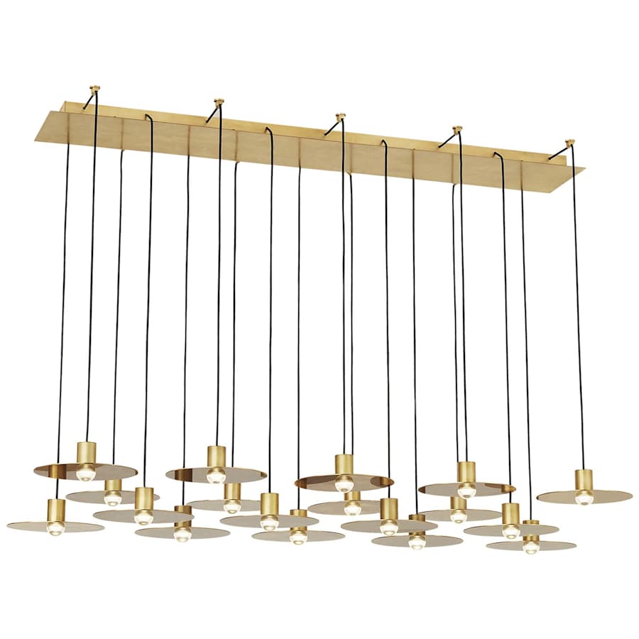 Visual Comfort Eaves 18 Light 17" Wide LED Linear Chandelier
