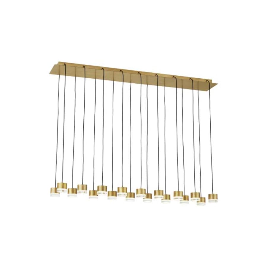 Visual Comfort Gable 18 Light 11" Wide LED Crystal Linear Chandelier