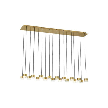 Visual Comfort Gable 18 Light 11" Wide LED Crystal Linear Chandelier
