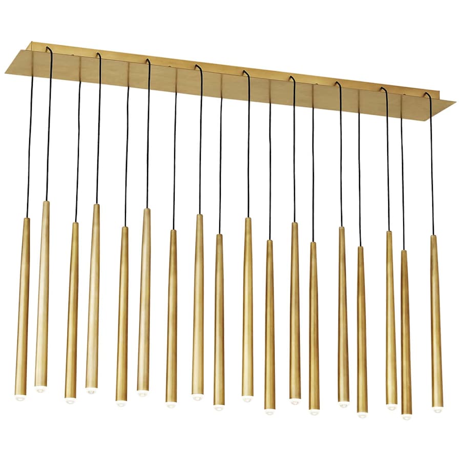 Visual Comfort Pylon 18 Light 10" Wide LED Linear Chandelier