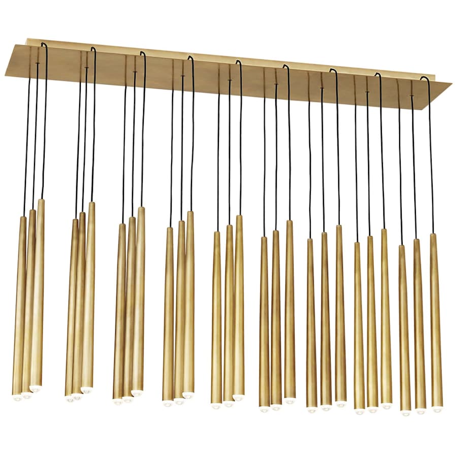 Visual Comfort Pylon 27 Light 12" Wide LED Linear Chandelier