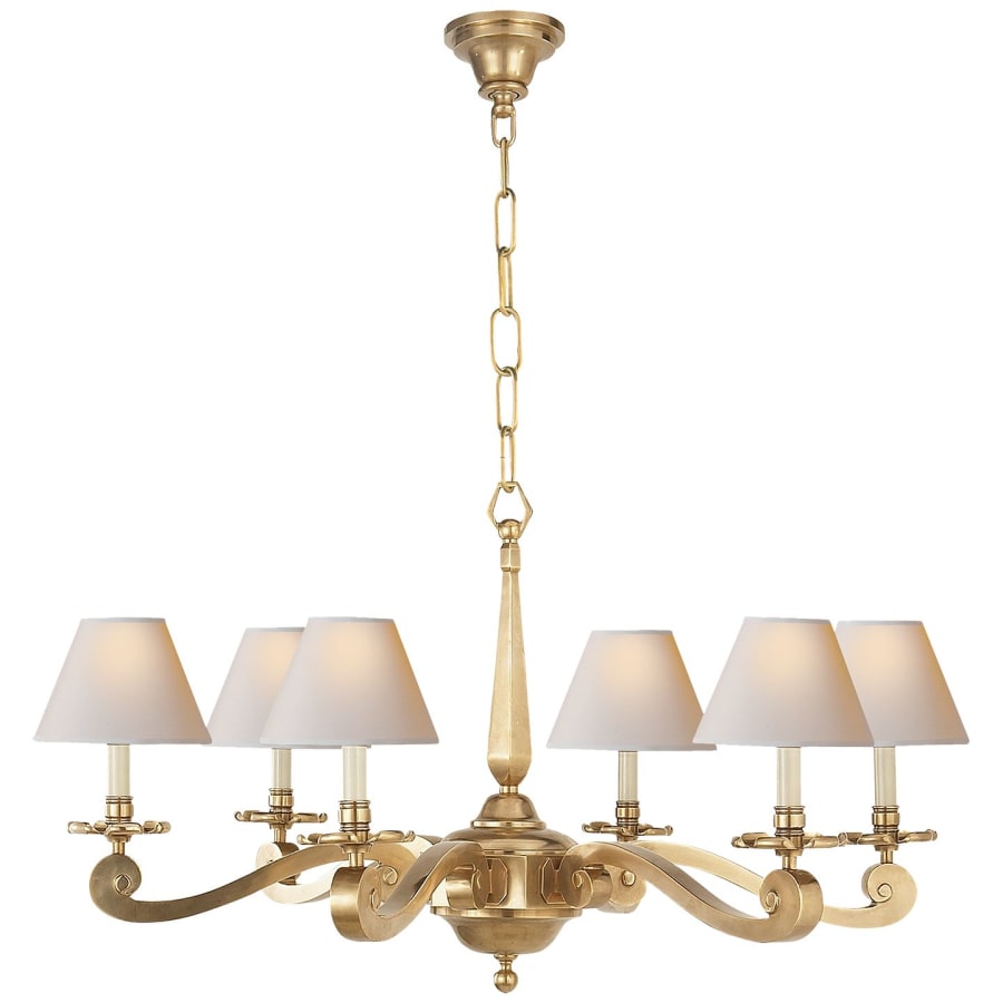 Visual Comfort Myrna 33" Shaded Chandelier by Alexa Hampton