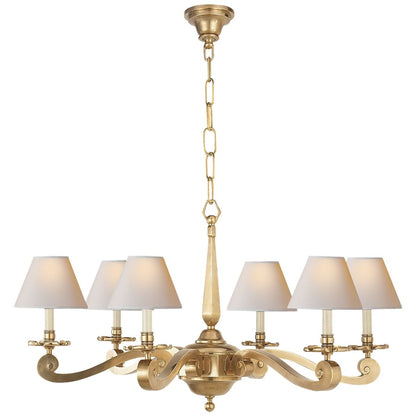Visual Comfort Myrna 33" Shaded Chandelier by Alexa Hampton