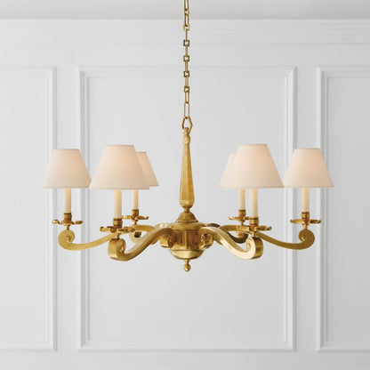 Visual Comfort Myrna 33" Shaded Chandelier by Alexa Hampton