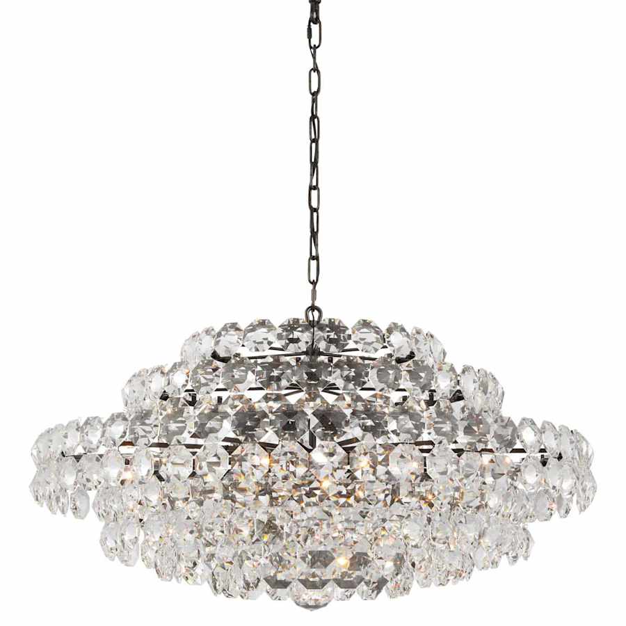 Visual Comfort Sanger 18 Light 37" Wide Crystal Waterfall Chandelier