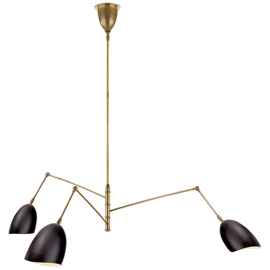 Visual Comfort Sommerard 62" Large Triple Arm Chandelier by AERIN
