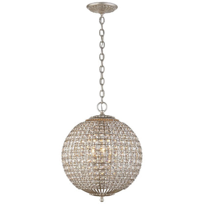 Visual Comfort Renwick 19" Small Sphere Chandelier with Crystal by AERIN