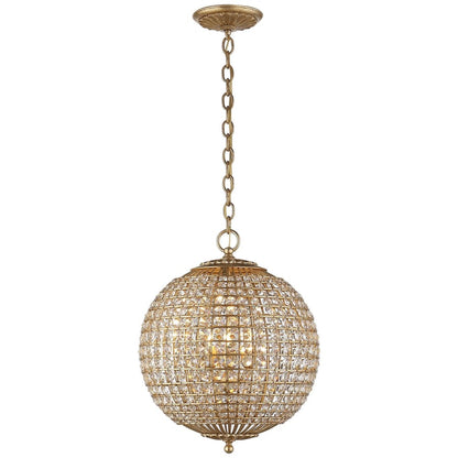 Visual Comfort Renwick 19" Small Sphere Chandelier with Crystal by AERIN