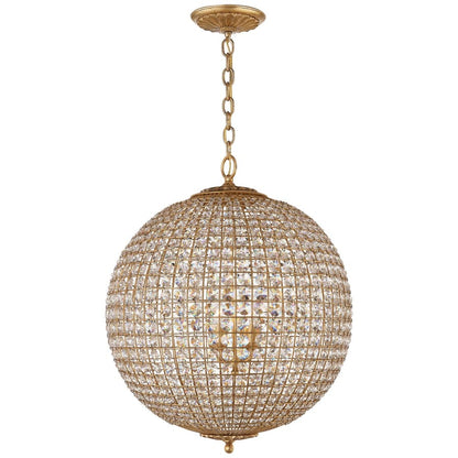 Visual Comfort Renwick 23" Large Sphere Chandelier with Crystal by AERIN