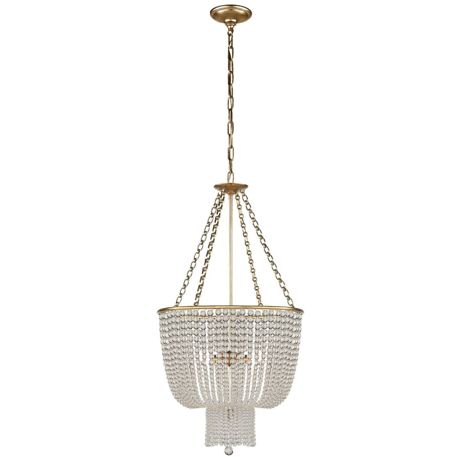 Visual Comfort Jacqueline 19" Chandelier with Draped Clear Glass by AERIN