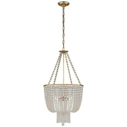 Visual Comfort Jacqueline 19" Chandelier with Draped Clear Glass by AERIN