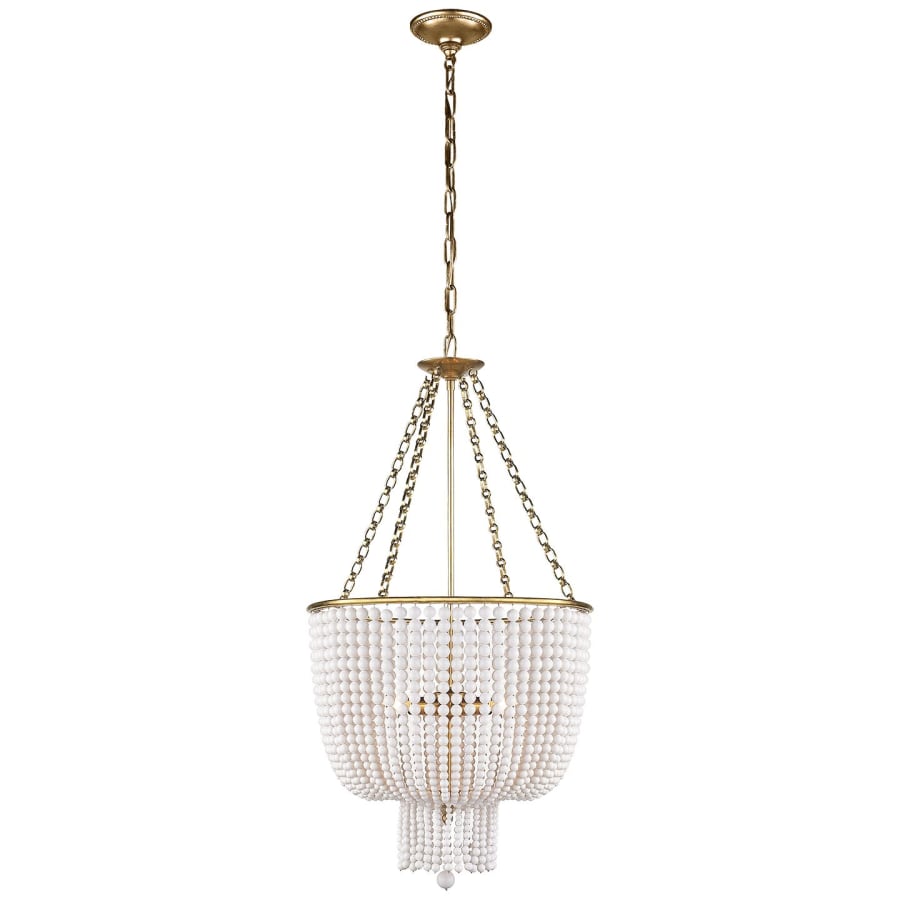 Visual Comfort Jacqueline 19" Chandelier with Draped White Glass by AERIN