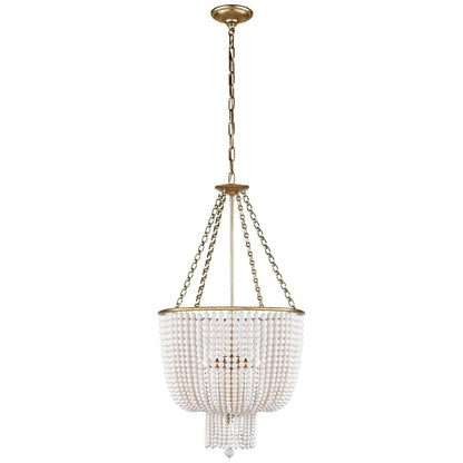 Visual Comfort Jacqueline 19" Chandelier with Draped White Glass by AERIN